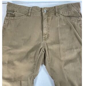 ExOfficio Mens Cargo Pants Flat Front Chino Style Tan W36 L32‎